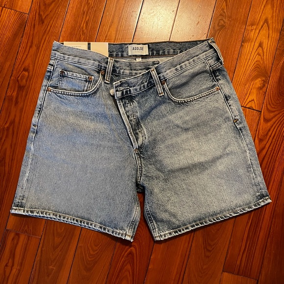 AGOLDE Criss Cross Oversized Denim Short in Momentum size 29 - Picture 1 of 5